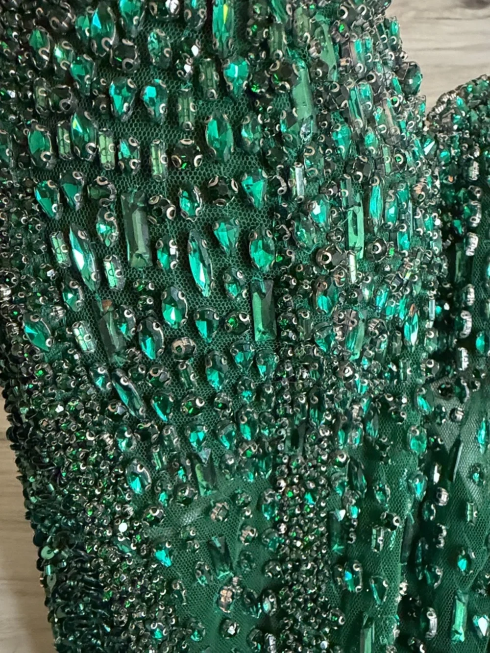 NWT PORTIA&SCARLETT Emerald Beaded Strapless Cocktail Dress size 0